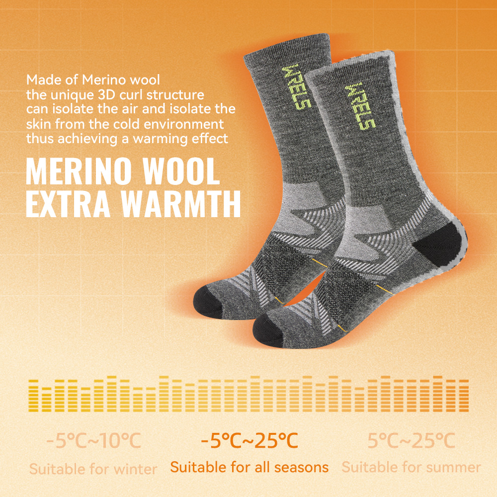 Носки для походов WRELS из мер – обзор и цена Wool Hiking Sock