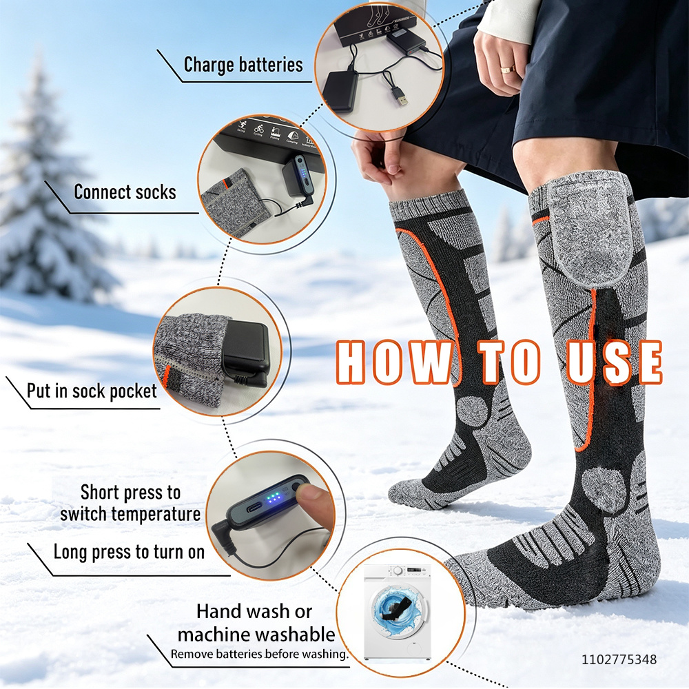Новые перезаряжаемые носки с п – обзор и цена Thermal Sock Winter