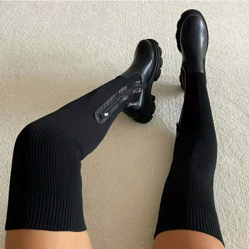 2025 зимняя обувь, женские нос – обзор и цена Knee High Sock Women